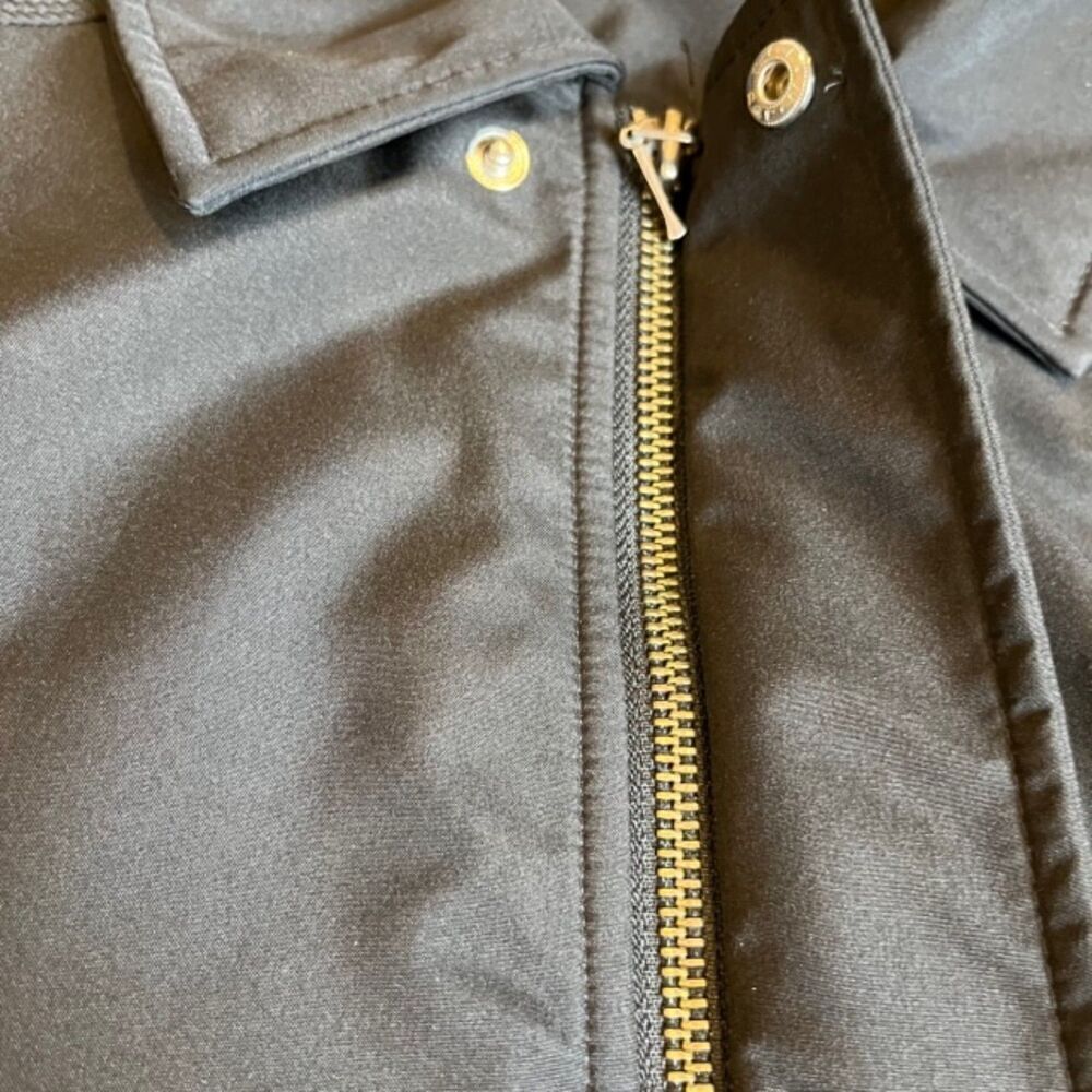 Perry Ellis Men's Black Jacket Zip+ Snap Size‎ Medium Poly Bomber - Picture 7 of 12